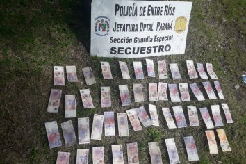 Vió que se le cayo la billetera a una señora, la alzó y se dió a la fuga