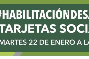 Se acreditan hoy las Tarjetas Sociales