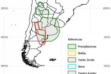 Prevén cinco días de lluvias y hasta 80 mm para Entre Ríos y Santa Fe