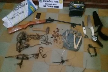 Sorprendieron a 4 hombres dentro de un campo privado