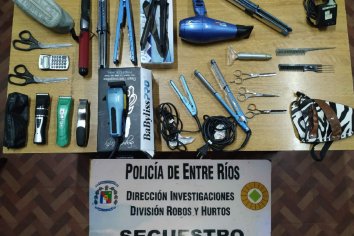 Recuperadon elementos robados de una peluquería