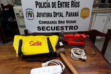 Adolescente fue detenido con elementos robados