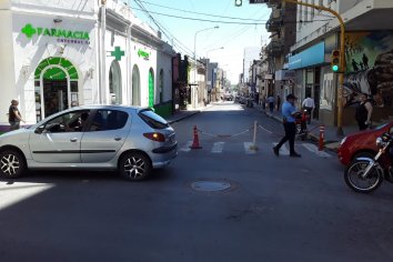 El tránsito fue un caos en la zona céntrica