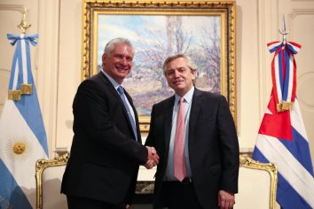 Fernández recibió al presidente de Cuba