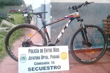 Dos sujetos huían con una bicicleta robada y la arrojaron de camino