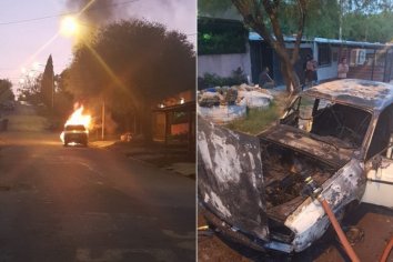 Iba circulando por la calle y se prendió fuego
