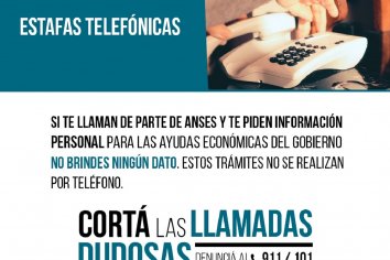 La Policía alerta por estafas con cuentos del tío con bono de Anses