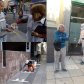 El municipio desinfectó cajeros automáticos y ofreció alcohol en gel a clientes