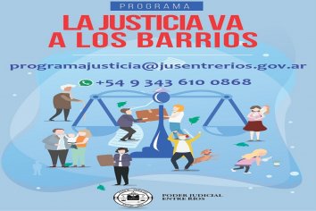 "La Justicia va a los barrios" en Puerto Curtiembre