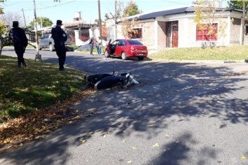 Accidente de transito con una mujer lesionada