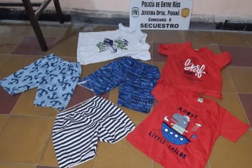 Detuvieron a dos ladrones con ropa