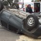Fuerte choque que terminó en vuelco y personas heridas