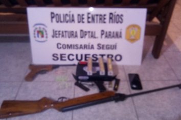 Allanamiento con secuestro de armas y cartucheria