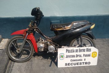 Secuestraron una moto sin patente