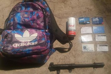 Recuperaron una mochila que había sido sustraída de un gimnasio