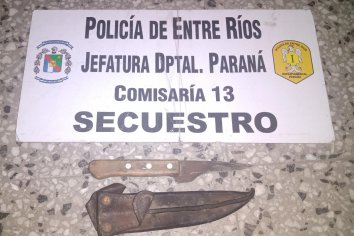 Detuvieron a un hombre por amenazar a su ex mujer e hijos con una cuchilla