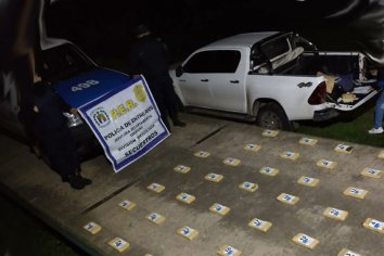 Encontraron más de 40 kilos de cocaína en un campo de la zona rural del departamento Uruguay