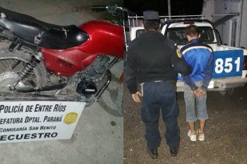 Sustrajo una moto y fue identificado por las cámaras de seguridad