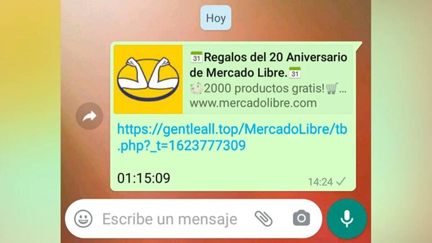 El falso mensaje viral que ofrece productos gratis por el aniversario de Mercado Libre - Vimarsana News