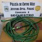 Circulaba con una manguera que no era de su propiedad