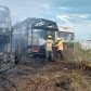Investigan si fue intencional el incendio de tres colectivos en Paraná