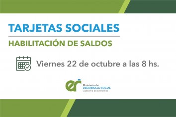 Este viernes se acreditarán las tarjetas sociales