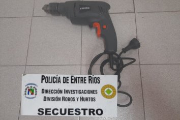 Recuperaron taladro que habían sustraído