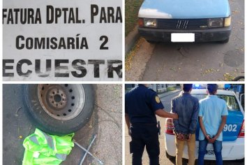 Dos detenidos por robar elementos de un auto
