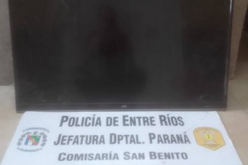 Recuperaron un televisor que había sido sustraído