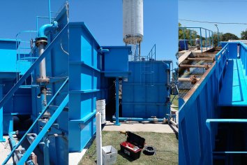 Se realizó la instalación de la nueva planta compacta potabilizadora de agua en Ceibas