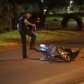 En un operativo de transito, un motociclista choco a un policía en Paraná