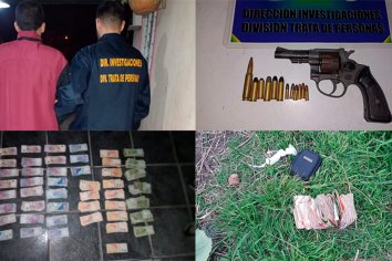 Secuestraron dinero, cocaína y armas tras allanamientos en Capibá