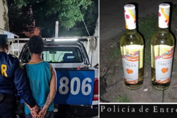 Demoraron a un hombre que sustrajo dos botellas de vino de supermercado