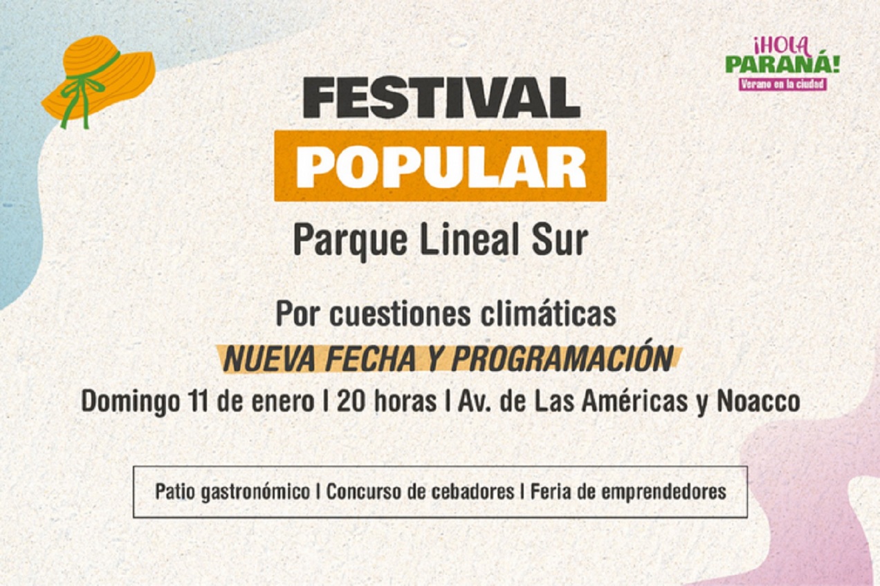 Se reprograma el inicio de los Festivales Populares