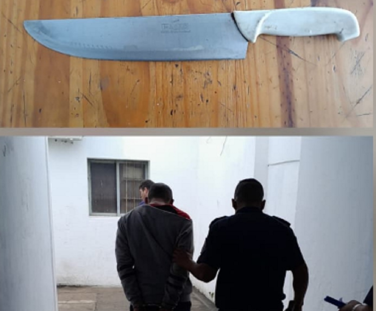 Cumplía arresto domiciliario en la vivienda de su madre y la amenazó con una cuchilla