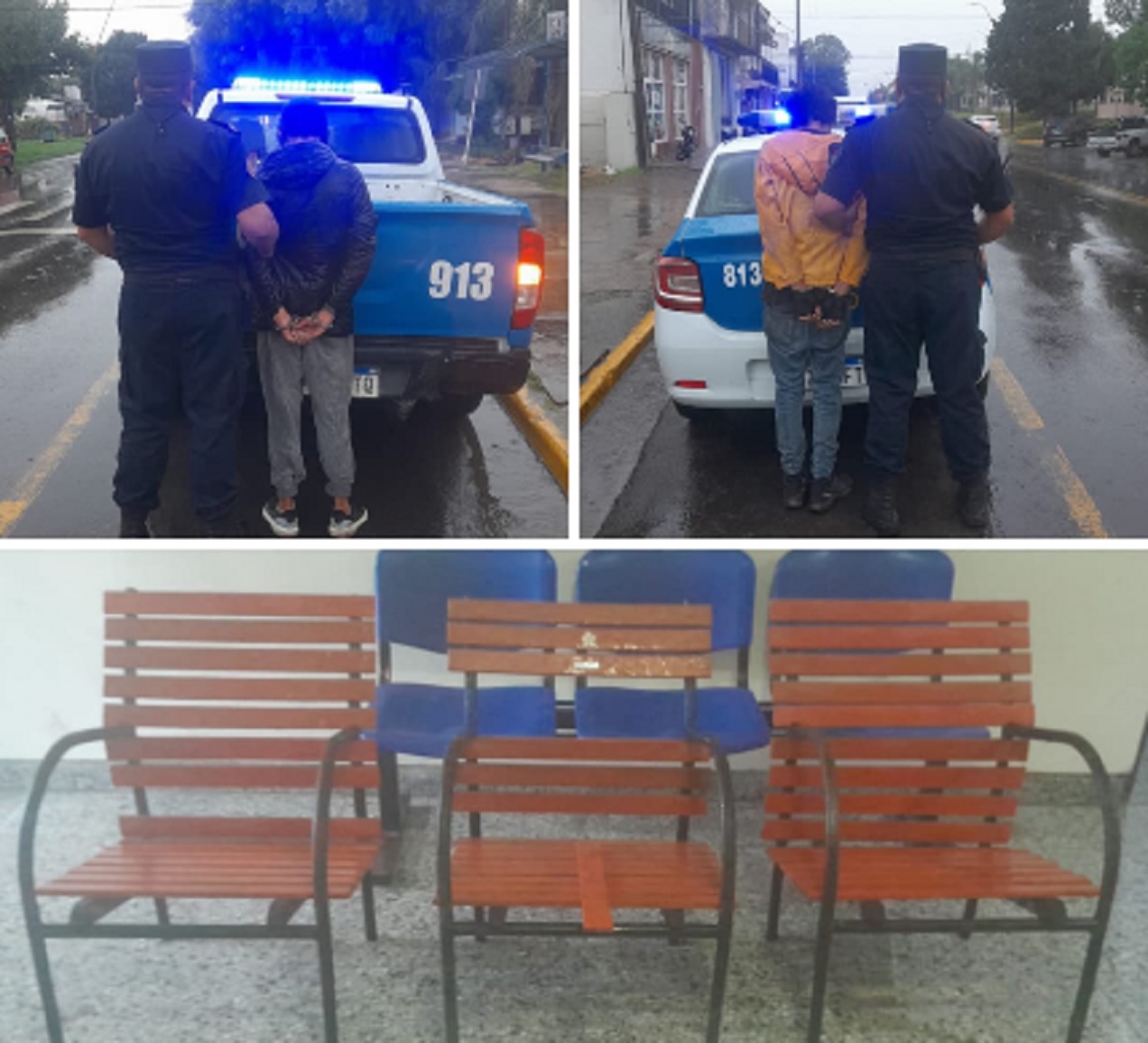 Recuperaron sillones robados y detuvieron a dos personas