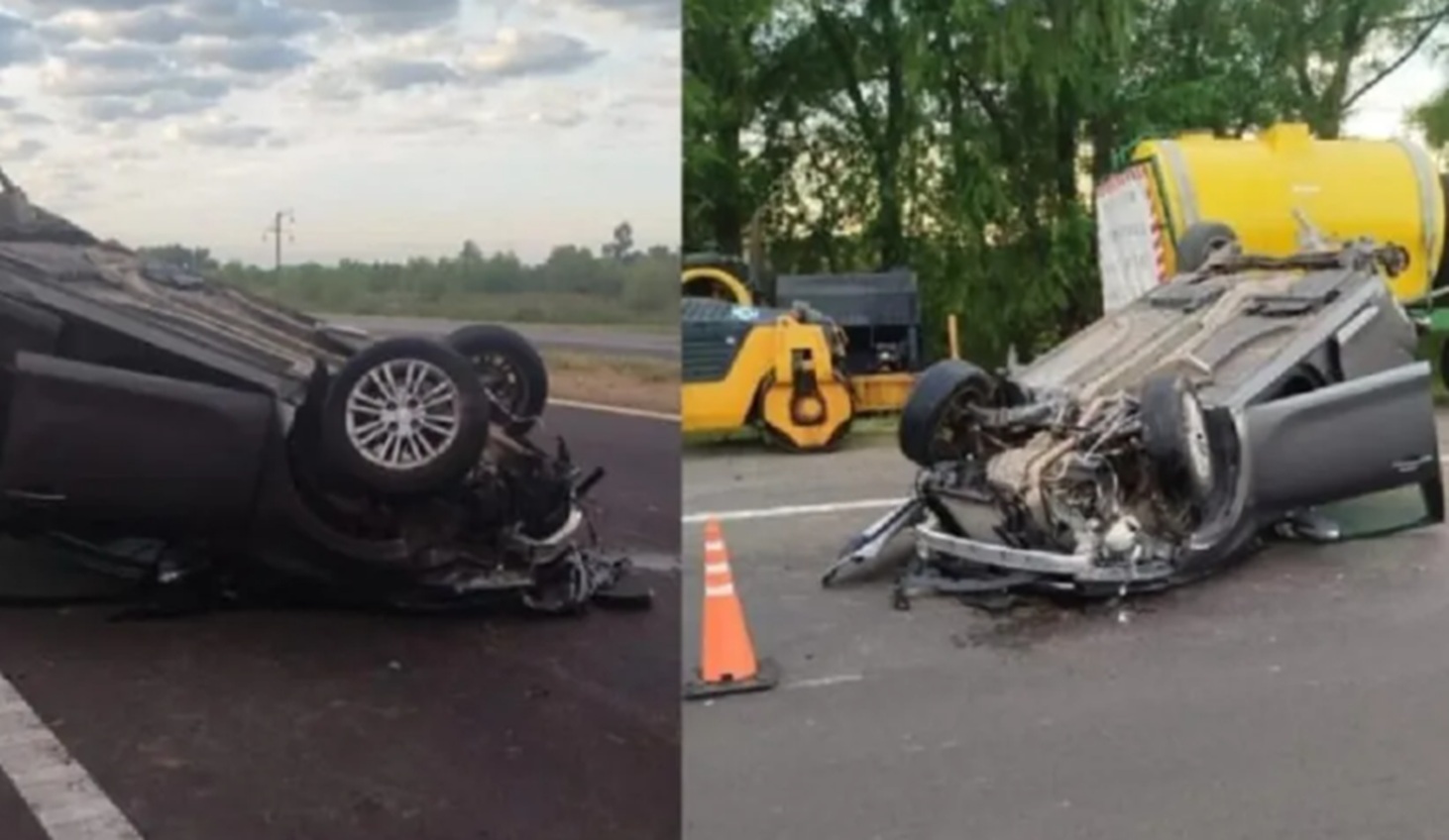 Una mujer fue internada tras volcar en la ruta 12 - Noticias | La voz 90.1