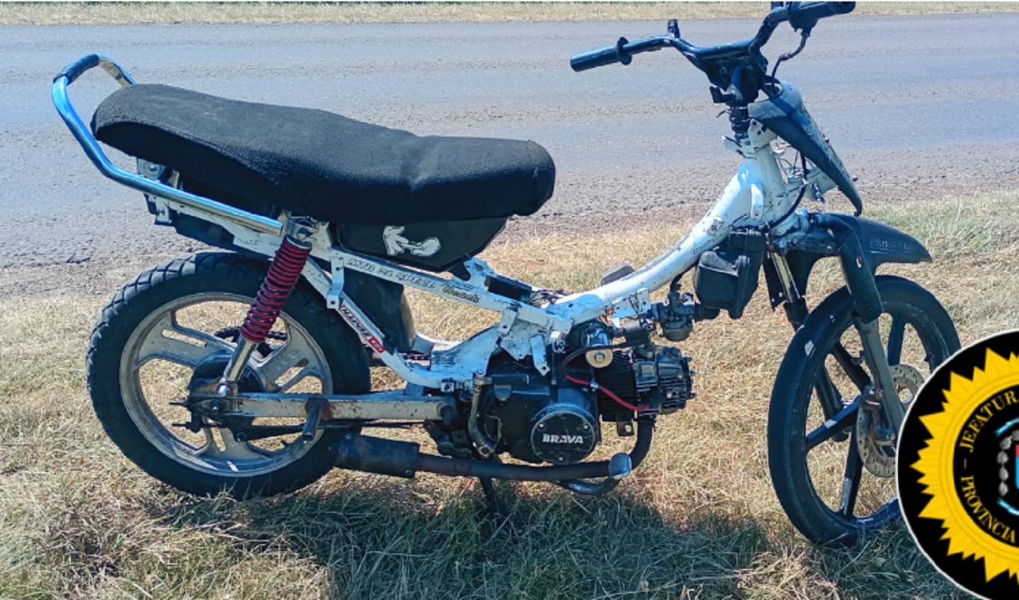 Secuestraron moto con cuadro limado y adulterado. El motor, pertenece a otra motocicleta