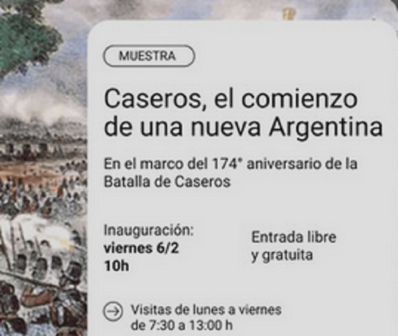 El Archivo General de Entre Ríos inaugura una muestra histórica sobre la Batalla de Caseros