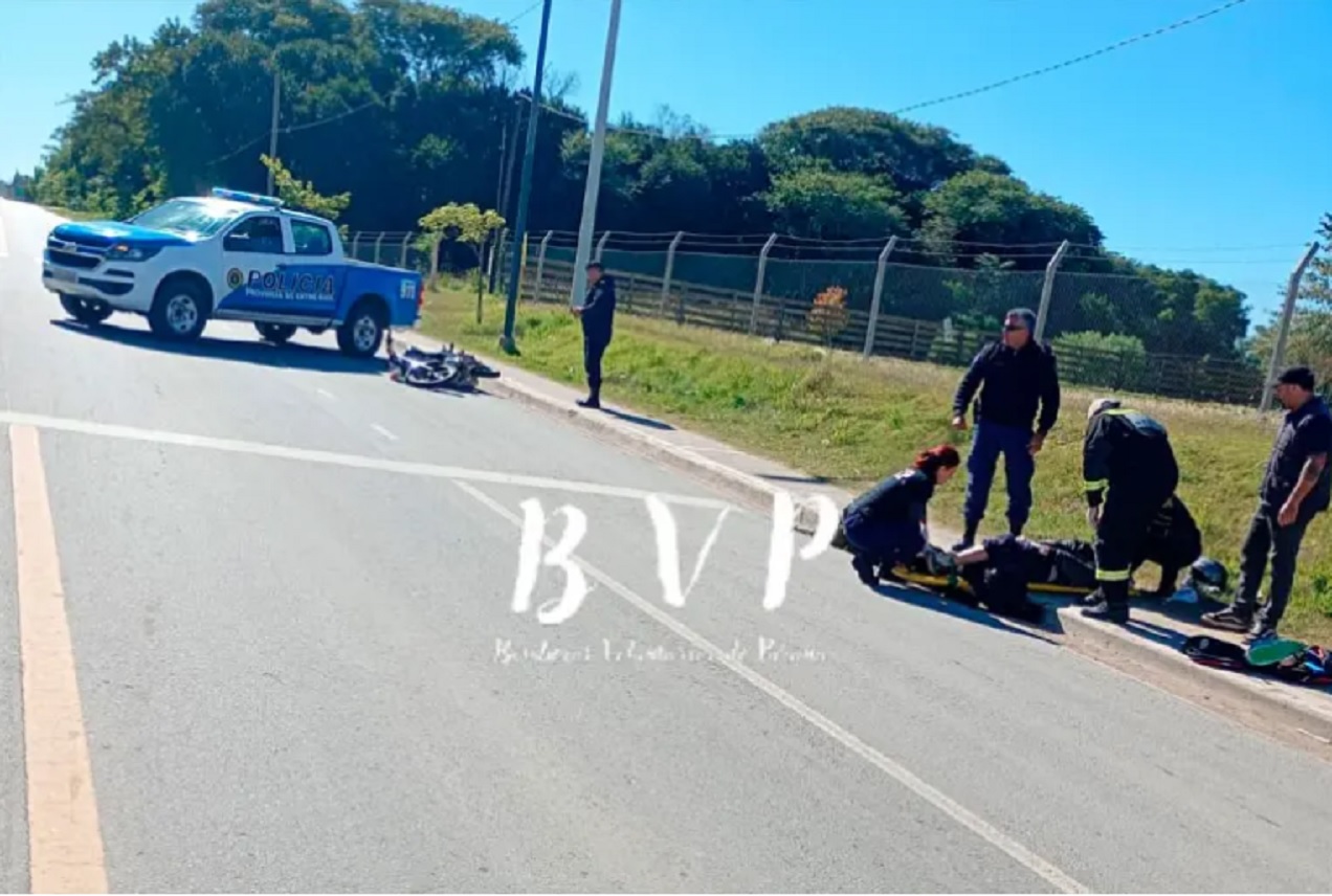 Ciclista sufrió fractura expuesta tras ser chocado por una moto