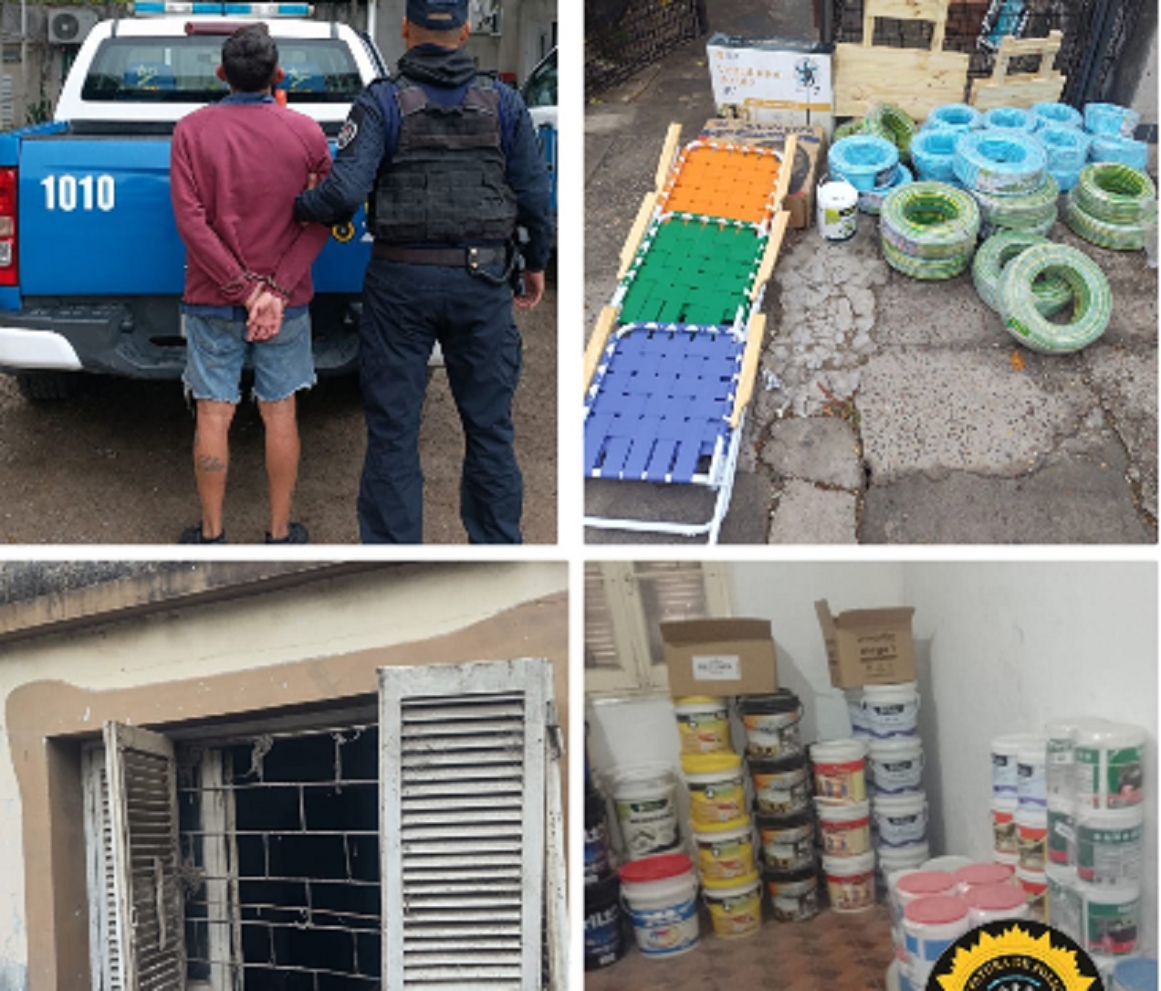 Fue encontrado sustrayendo elementos de un depósito comercial y fue detenido