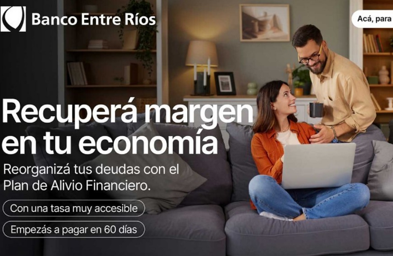 Banco Entre Ríos ofrece hasta 60 cuotas y 2 meses de gracia para refinanciar deudas de empleados públicos, privados y jubilados