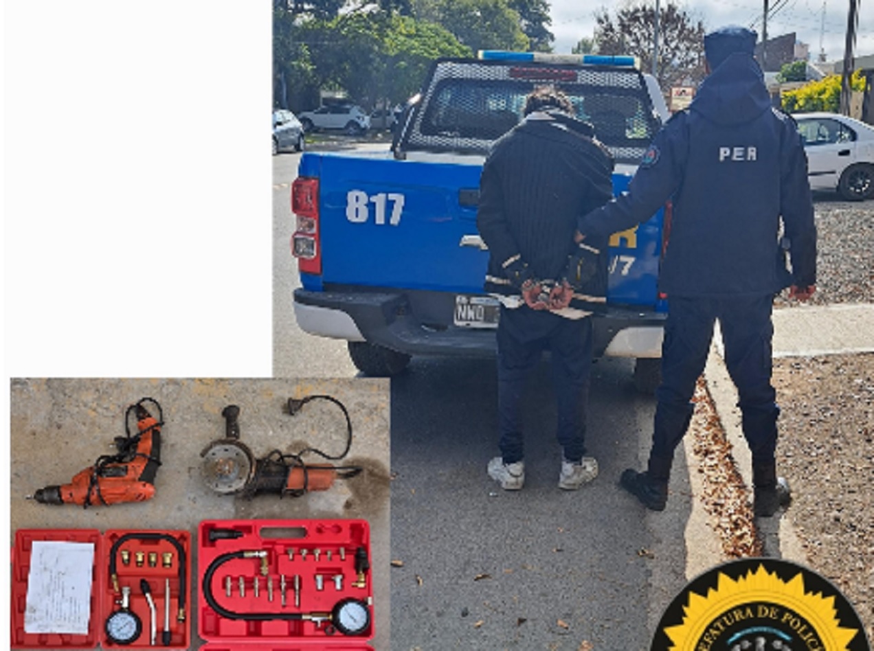 Recuperaron elementos robados en un extaller mecánico y detuvieron a un hombre