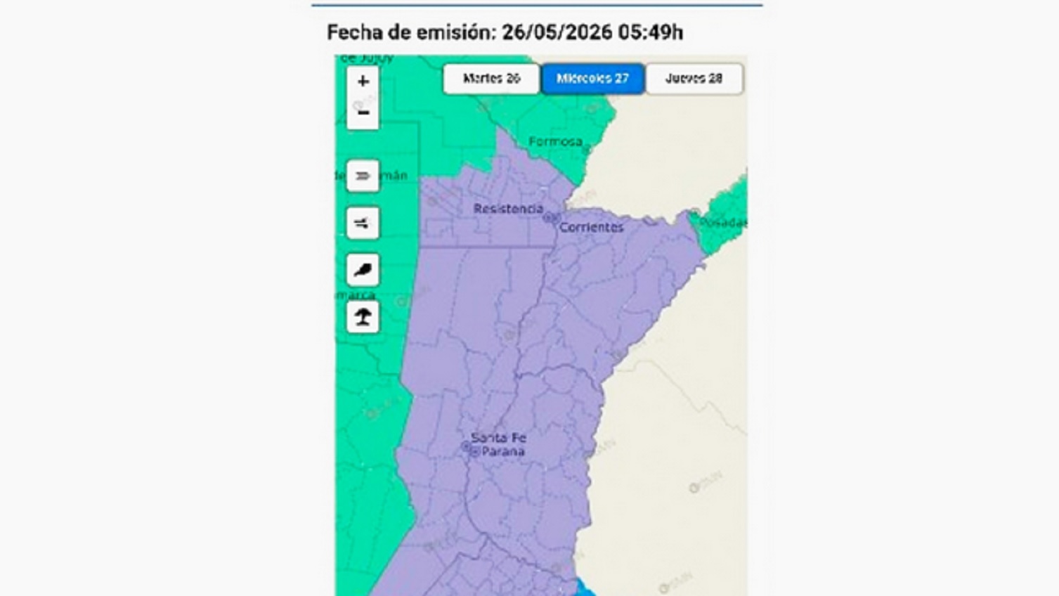 Advierten sobre la presencia de bancos de niebla en toda la provincia