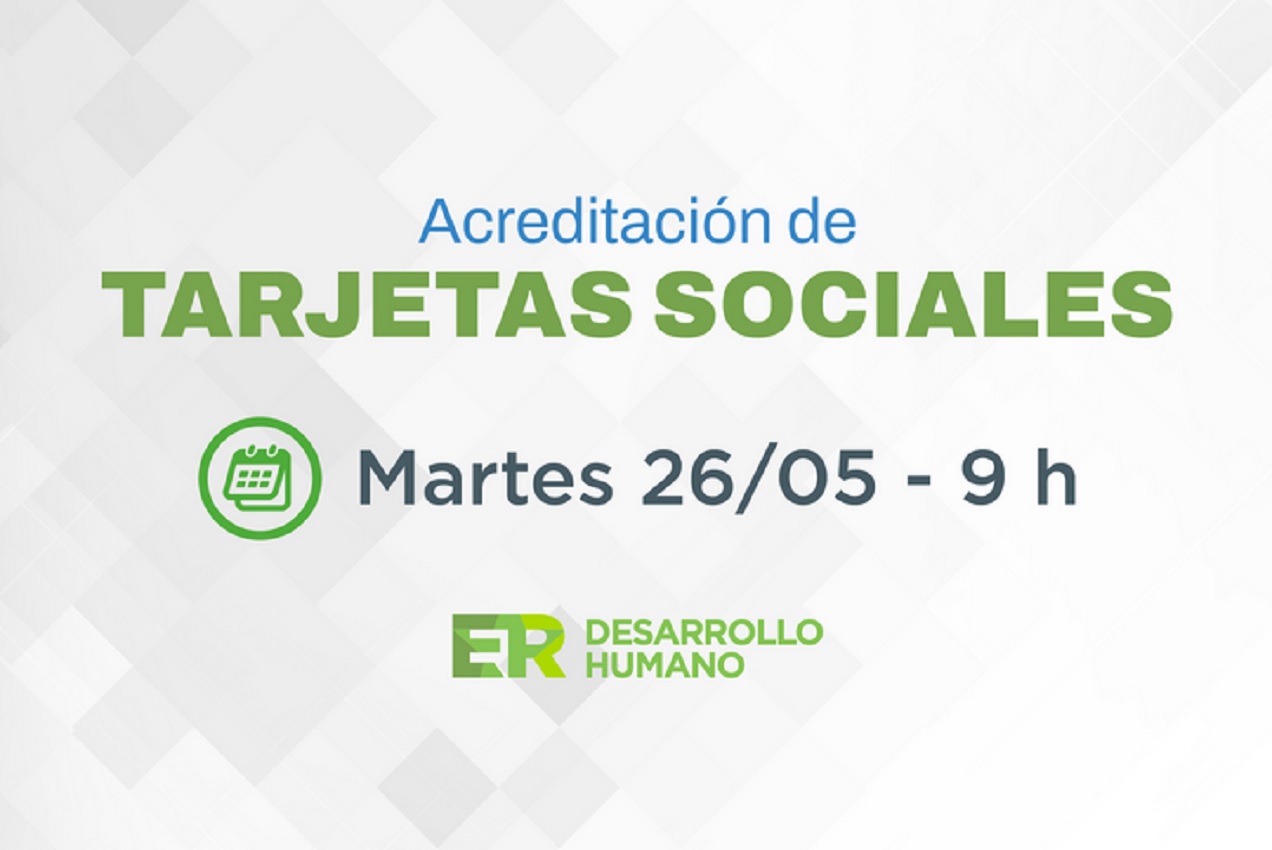 Se acreditaron los fondos de las Tarjetas Sociales este martes