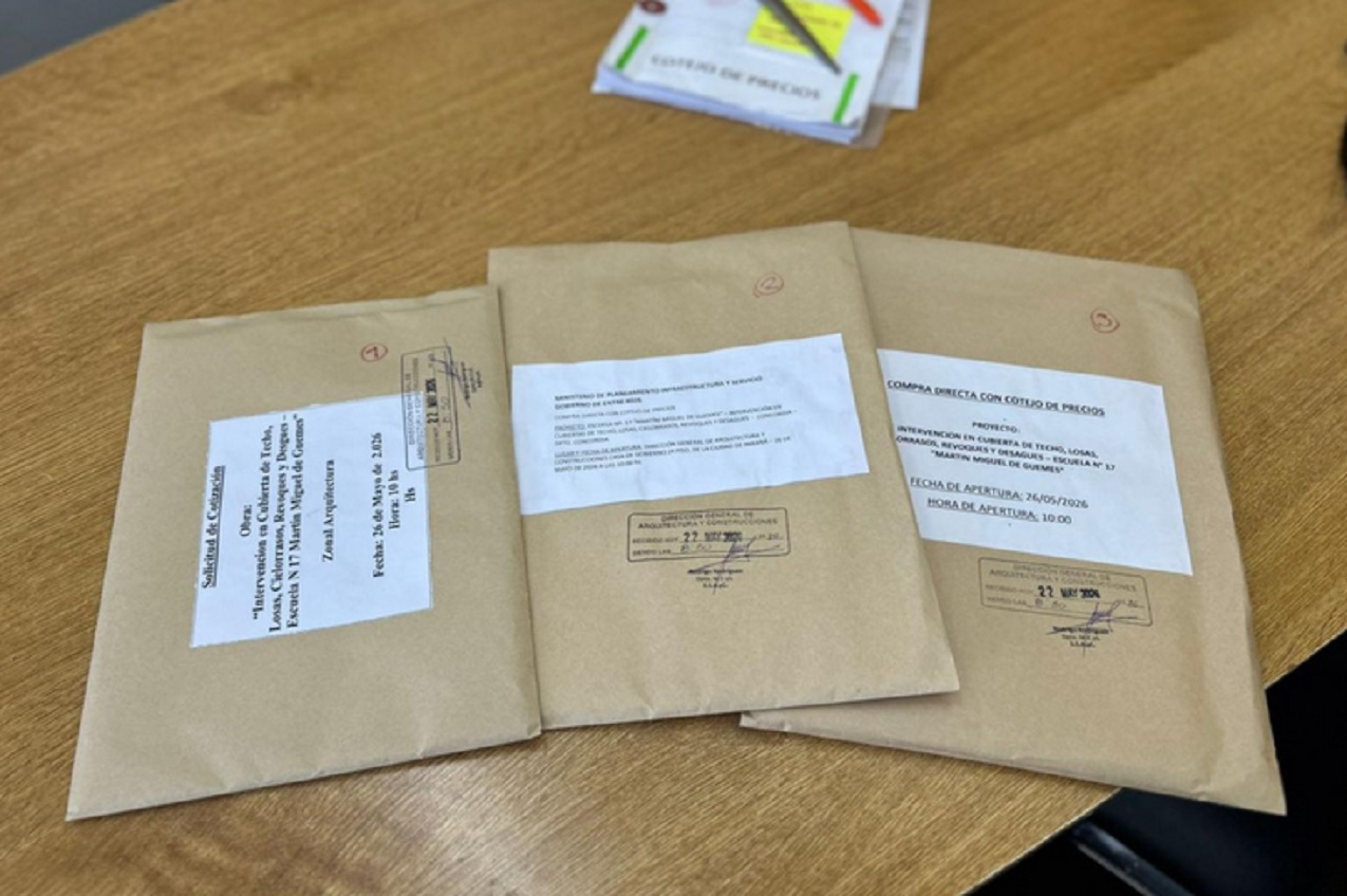 Tres oferentes se presentaron para mejoras edilicias en escuela de Concordia
