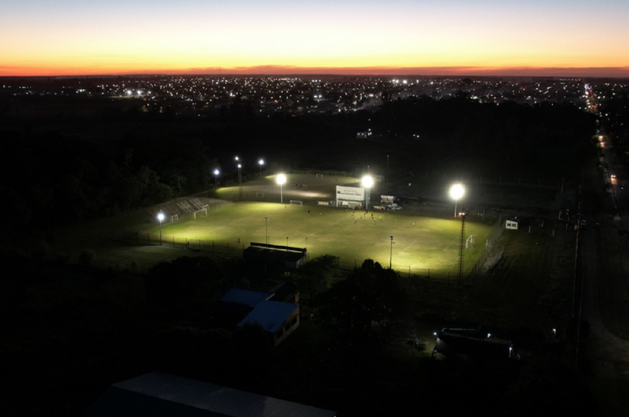 Enersa renovó el sistema lumínico del Club Tiro Federal de Chajarí