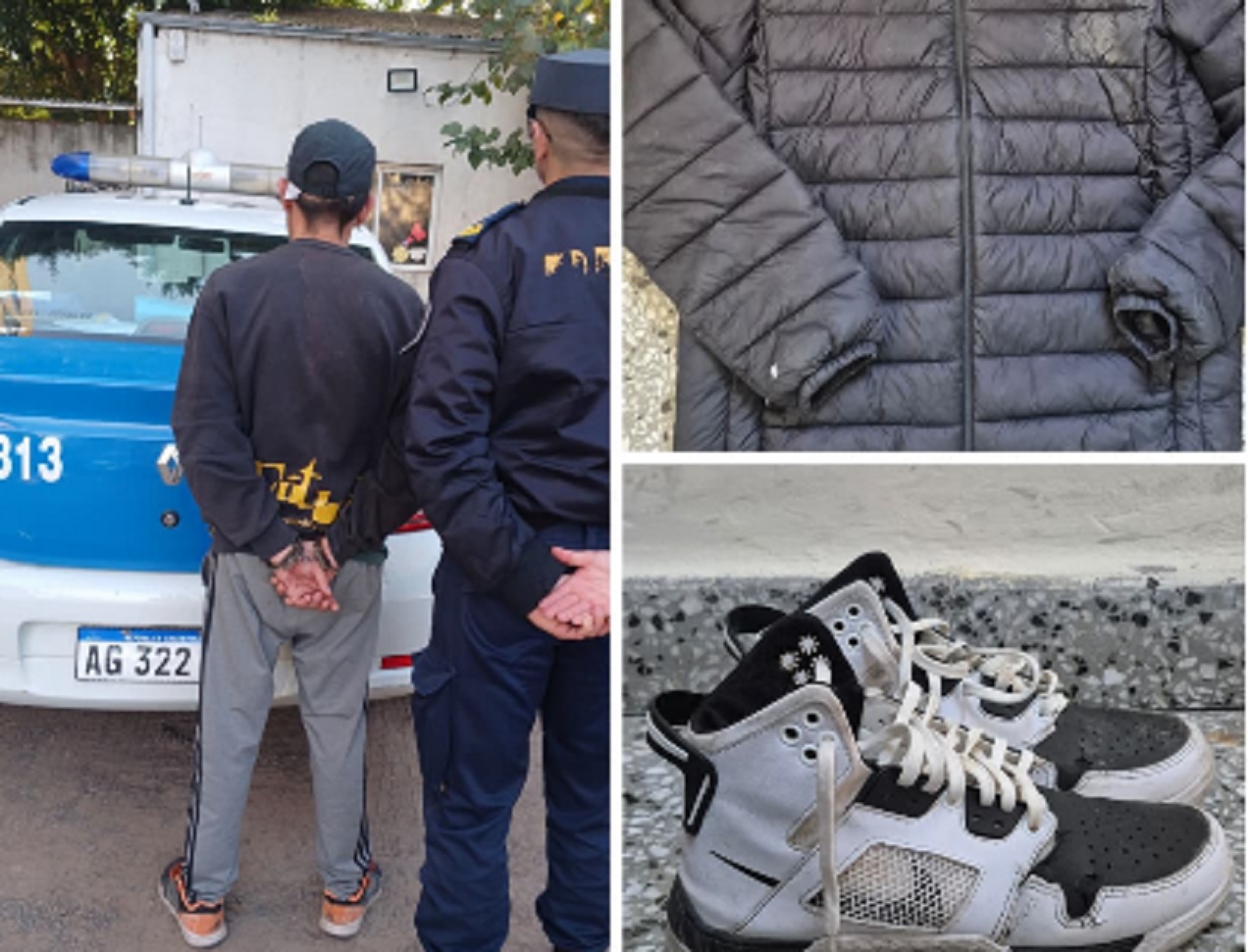 Secuestraron zapatillas y campera vinculados con causa por robo