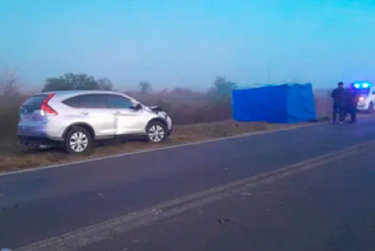 Ruta 32: Pidió auxilio en la ruta, y por la niebla, conductor de camioneta no lo vio y le provocó la muerte