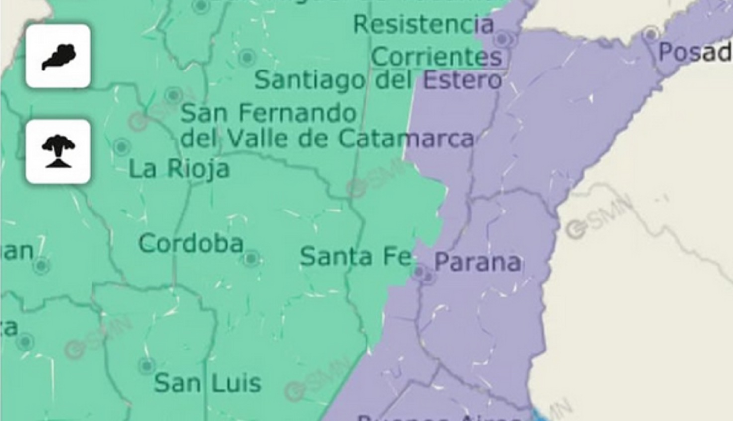 Advierten sobre la presencia de bancos de niebla en toda la provincia este lunes